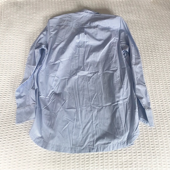 Banana Republic boyfriend tunic Blue Striped Dress Shirt NWT Small - Picture 6 of 8
